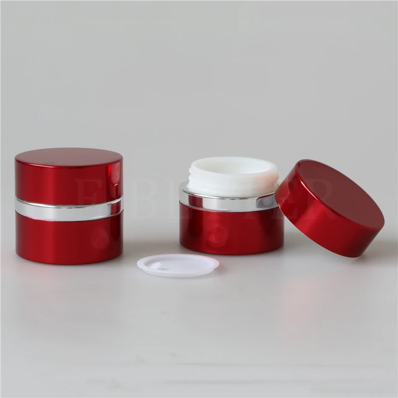 E-better 5ml 15ml 30ml 50ml Luxury  Aluminum Nail Gel Jar cosmetic glass cream jar with foil seal