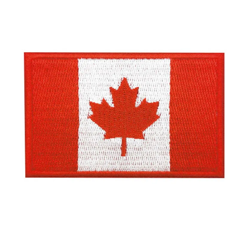 8*5cm USA Canada Mexico Monaco Panama Venezuela Argentina Brazil Hook and Loop Fastener Embroidered Tactical National Patch