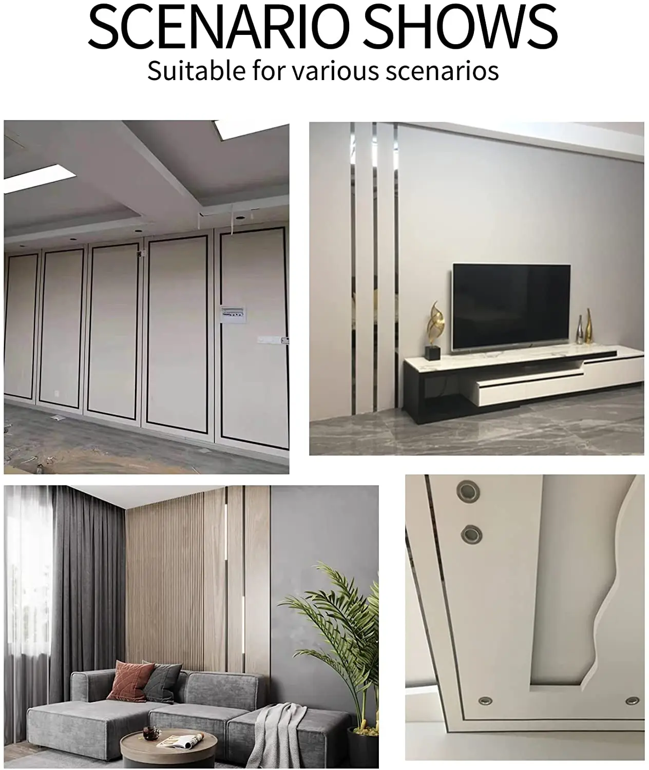 Factory direct sales Pvc flexible Self-adhesive  edge moulding trim strip for furniture  home office hotel DIY decor