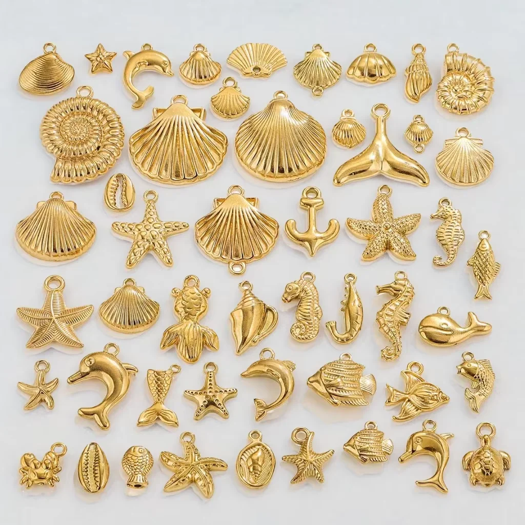 Good Quality Diy Pendant Charm Necklace Jewelry Making Stainless Steel Non Tarnish Gold Diy Charms For Necklaces