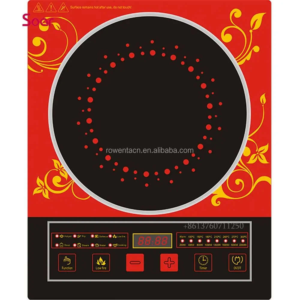 2200W 220V blue lighting  induction cooker 12