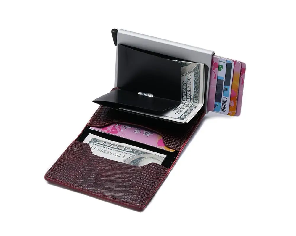 
Drop Shipping Card Wallet Money Clip Aluminum ID Card Blocking Credit Card Pop up Holder for Men Father Husband Birthday Gift 