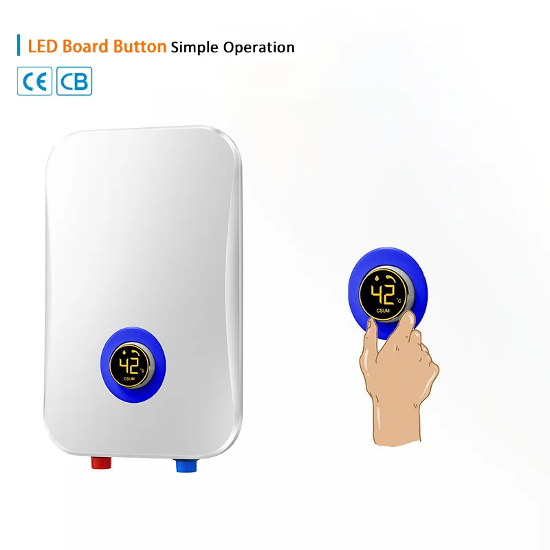 Energy-saving  Hot Selling Mini Bathroom Shower Tankless Water Heater Geyser Instant Electric Water Heater