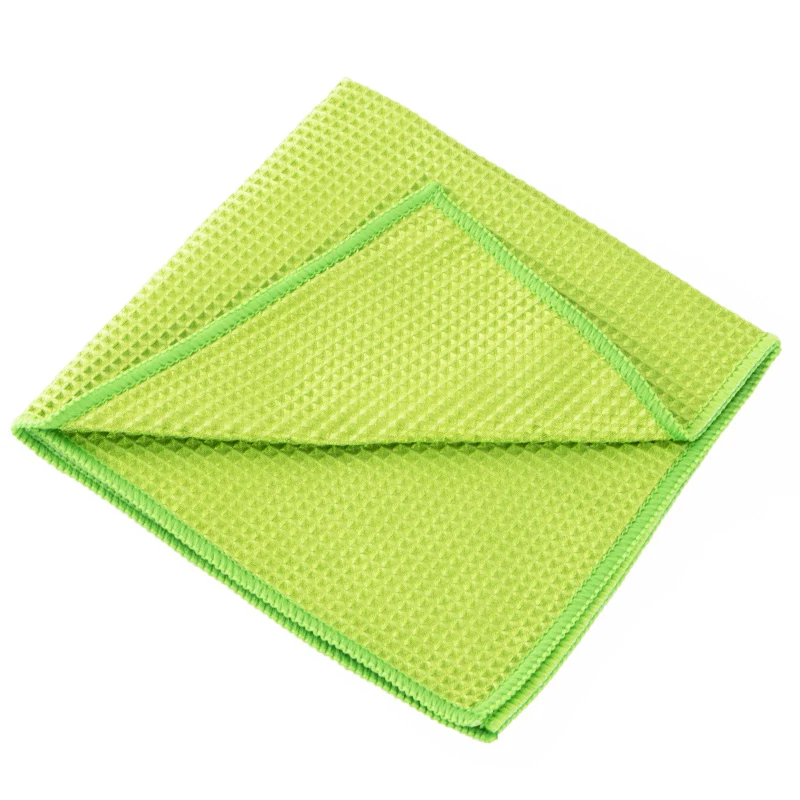 Water Absorbent Lint Free 40x40cm 300gsm Window Glass Microfiber Waffle Car Wash Towel for Auto Detailing Drying Cleaning Cloth