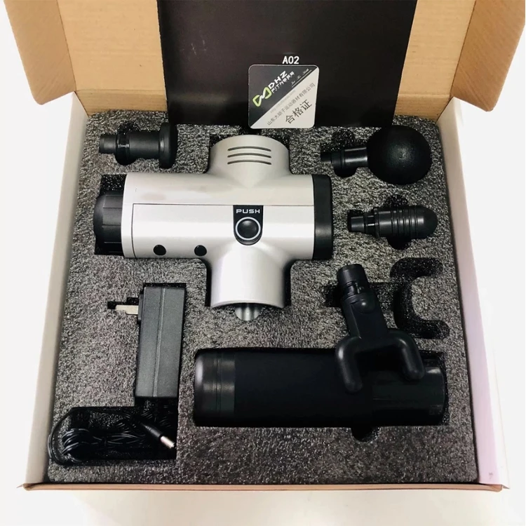 Цветные гофрированные карточки на заказ, Спортивная упаковка, верхняя часть передней части, подарочные коробки из крафт-бумаги для массажного пистолета для глубоких мышц Fascia