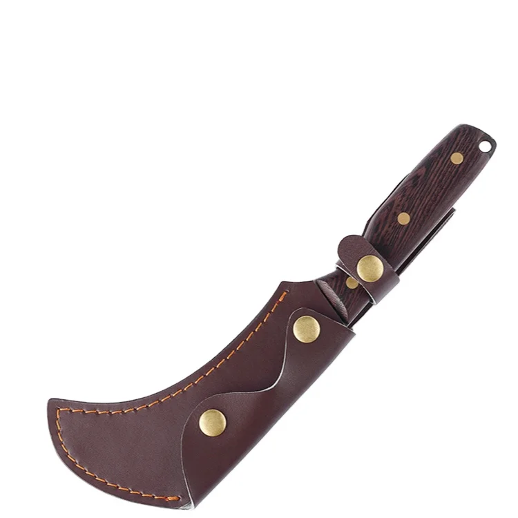 
Unique Design Hot Sale Stainless Steel Banana Durian Wooden Handle Knife 