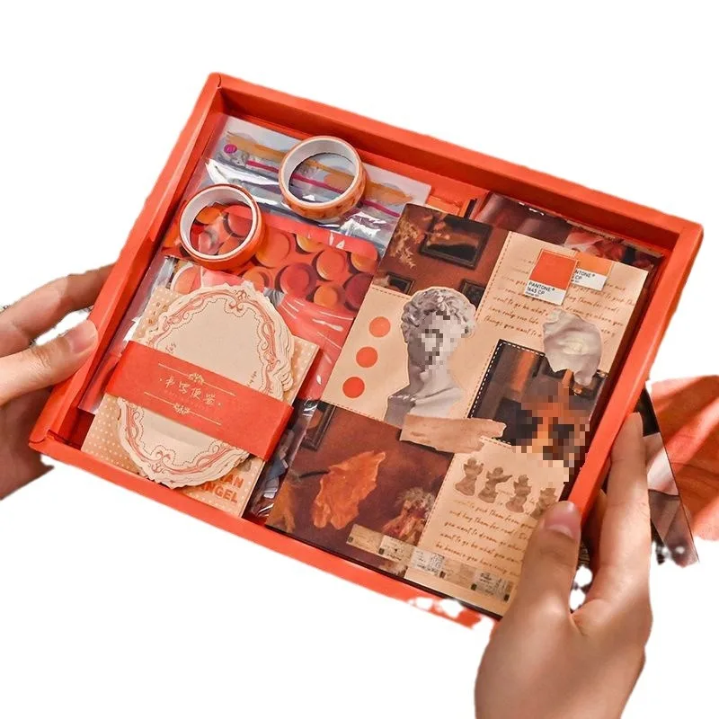 Paul Cezanne New Arrival Scrapbook Gift Box DIY Stationery Set Carton Classical Note Book Scrapbook Kit for Girl Kids