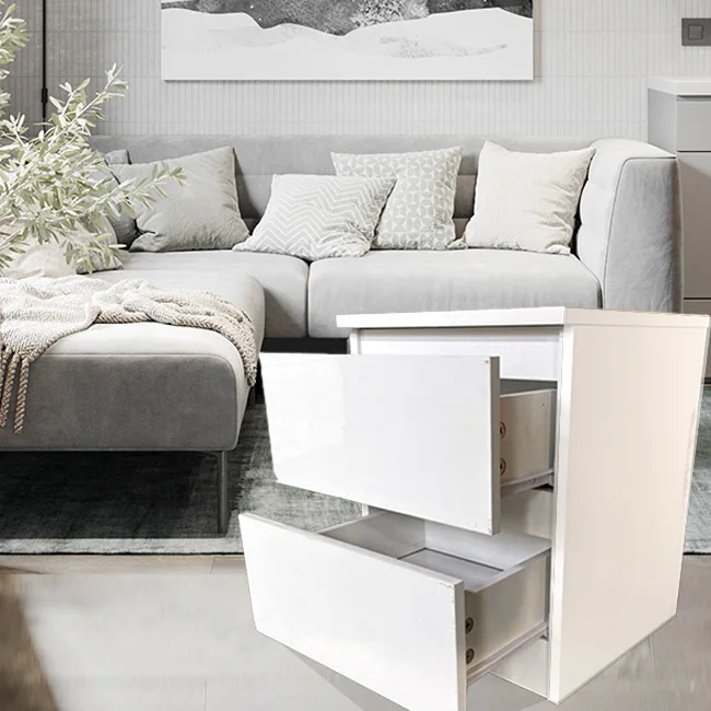 Hot Sale Elegant Durable Bamboo Nightstand with Drawer and Shelf for Bedroom