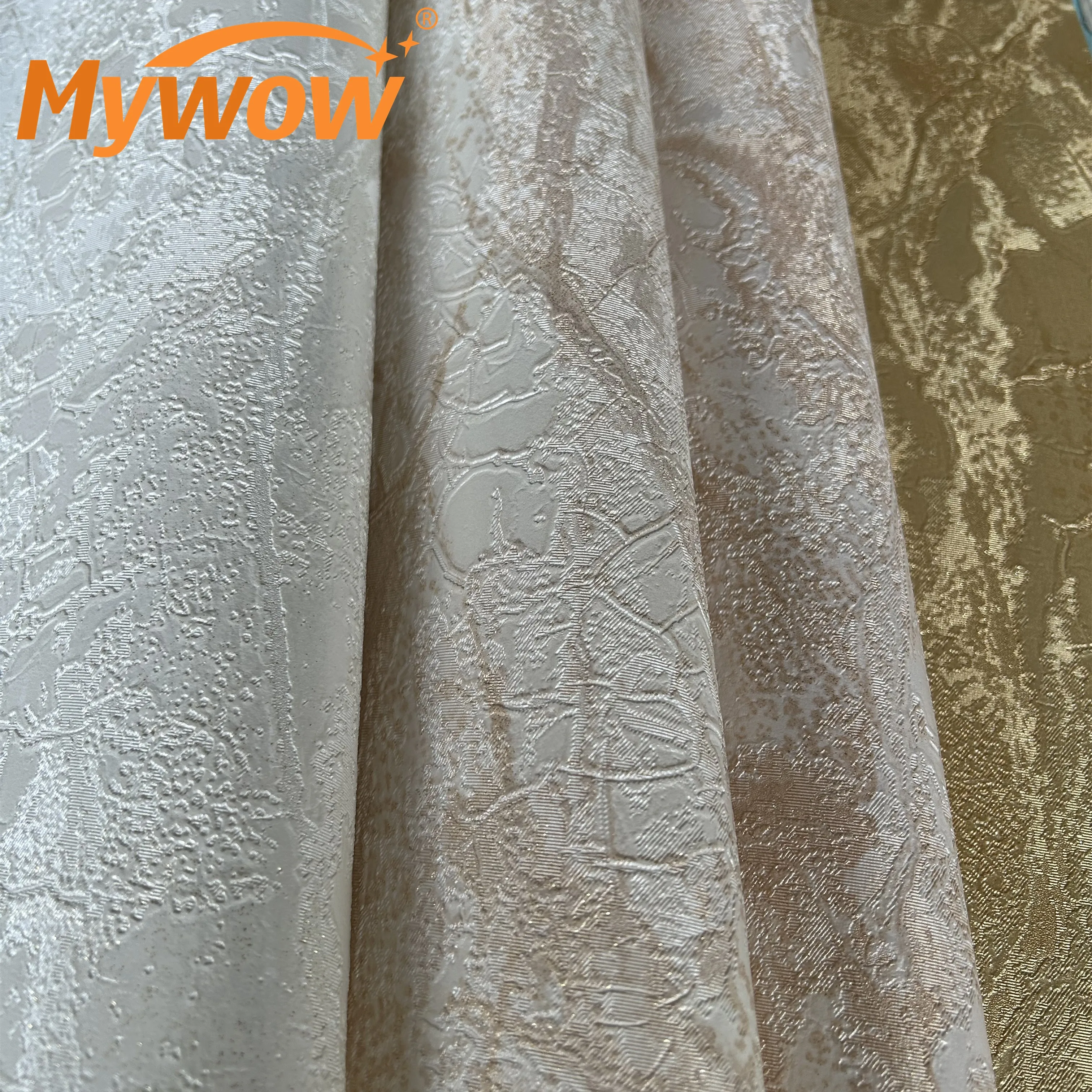 MyWow Colorful Marble Plain Embossed Textured Wallcovering Luxury 3D Big Wallpaper Roll PVC Wallpaper For Interior Decoration