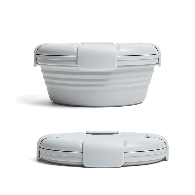 New Arrival 1100ML Silicone Foldable Fresh Keeping Lunch Box Portable Food Storage Container for Adult and Kids