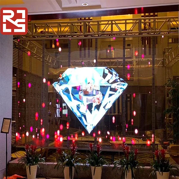 New Technology  High Transparency Ultra-light and Thin Outdoor Indoor Transparent LED Crystal Film Screen