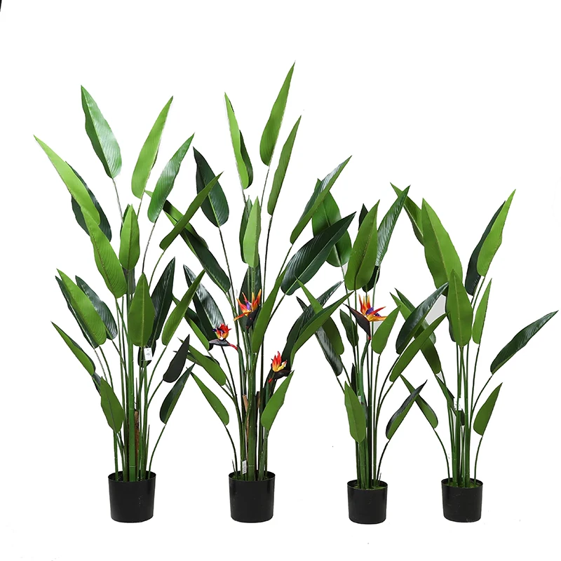 Quick Delivery Hot Sale 1.1m Plastic Vintage Natural Artificial Outdoor Plants Travel Banana Tree For Home Hotel Office Use