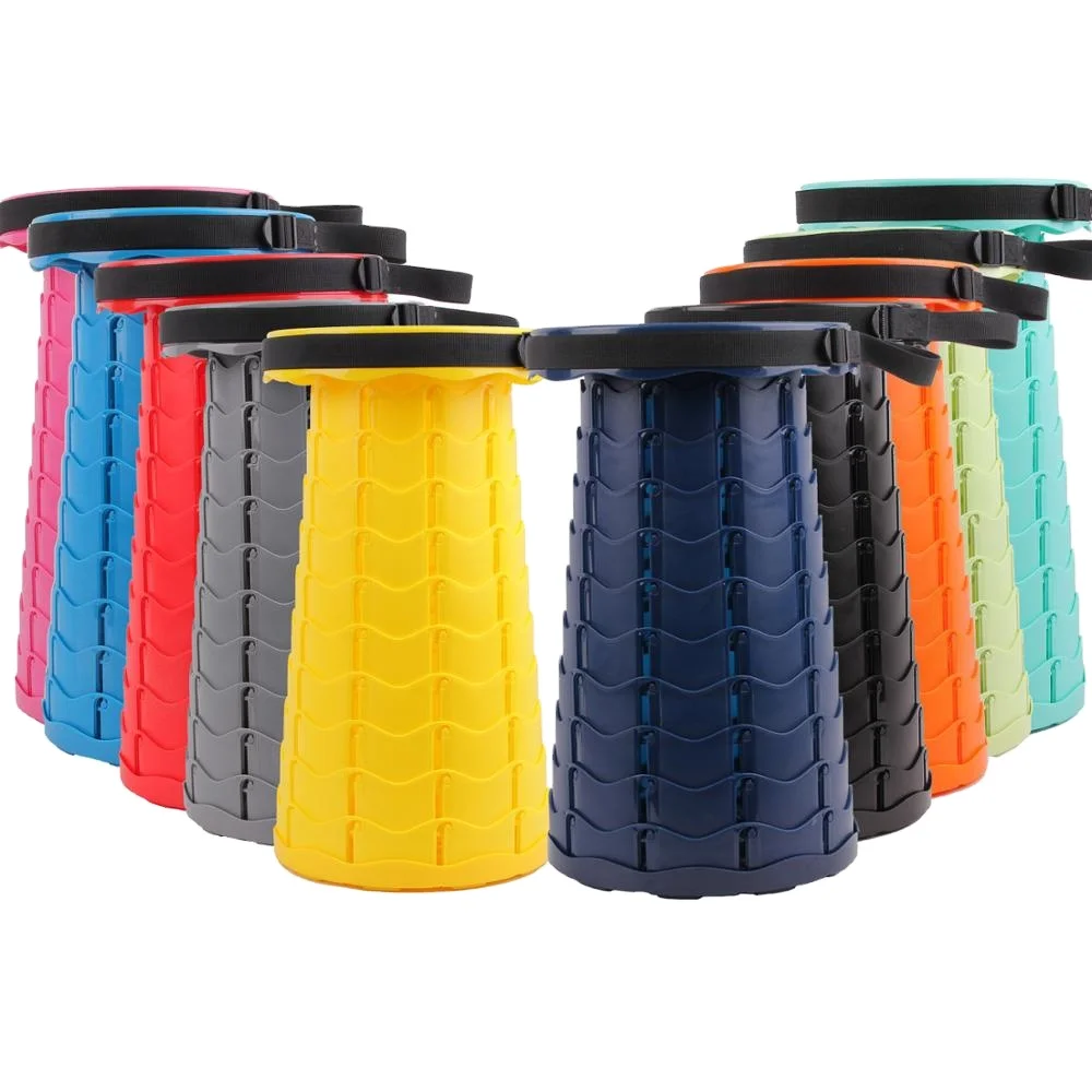 
Outdoor Use Telescoping Stool Simple Collapsible Portable Retractable Foldable Camping Stool Telescopic Chair for Fishing Hiking 