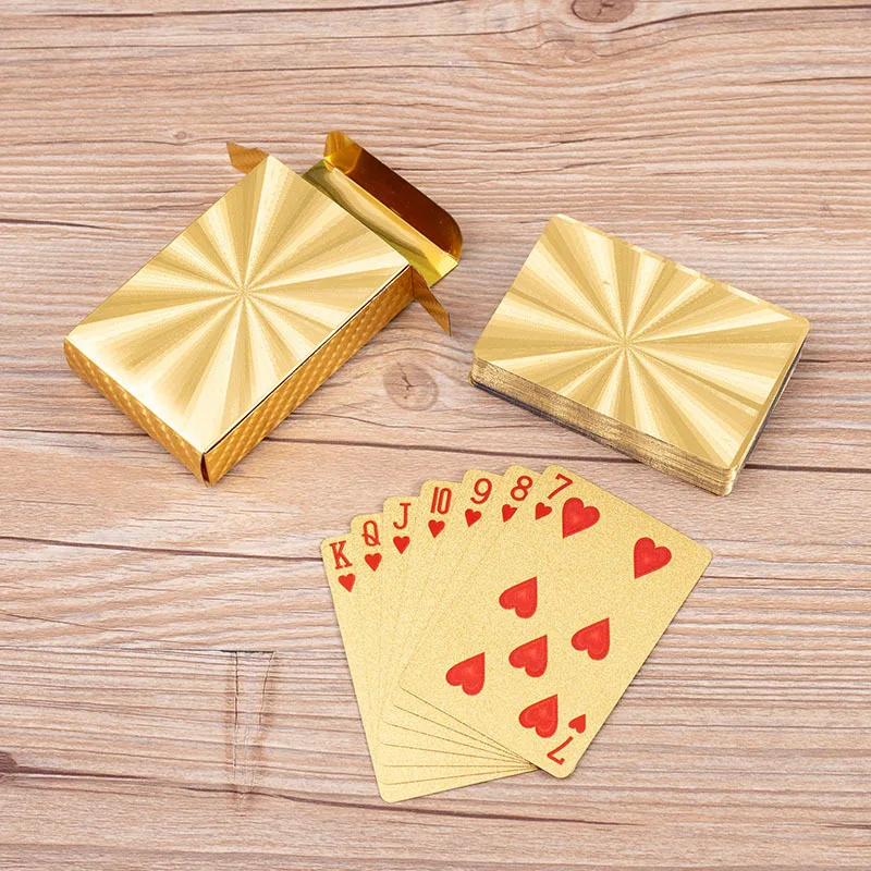 Customizable Gold Guandan Card Game Table Playing Cards Waterproof Gold Foil Paper Material Premium Quality