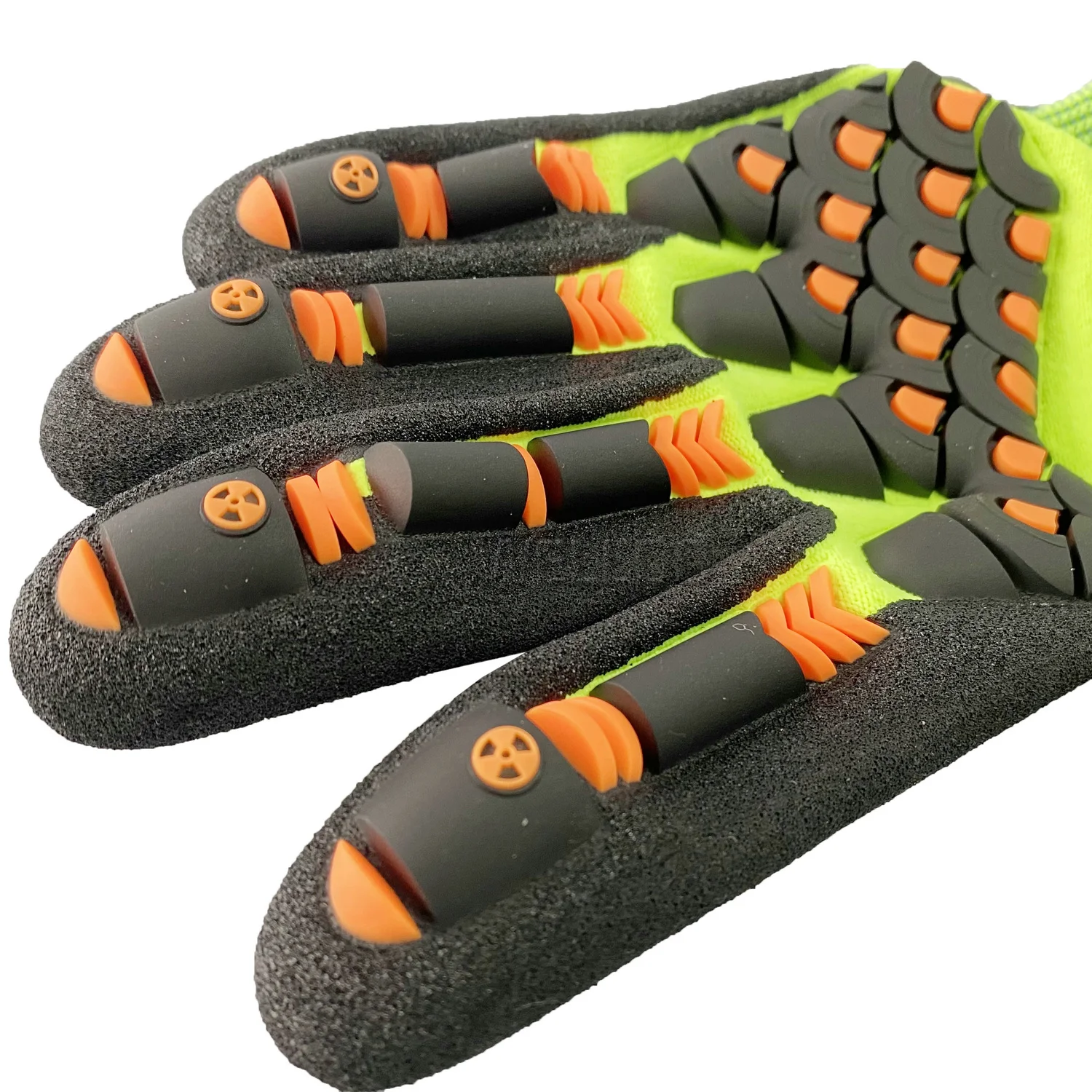 Impact Protection Work Gloves Hi-Viz Green Flexible and Breathable Glove