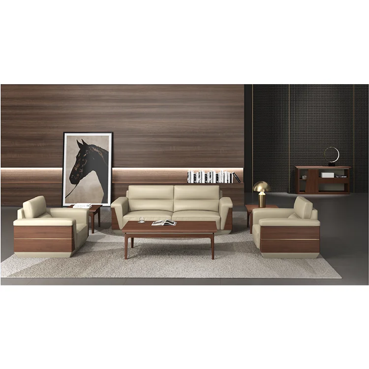 Luxury wholesale 3 seater commercial modern office sofas  genuine leather couch office room furniture office couches sofas