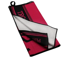 Caddie towel sublimation printed golf towel microfiber waffle towel