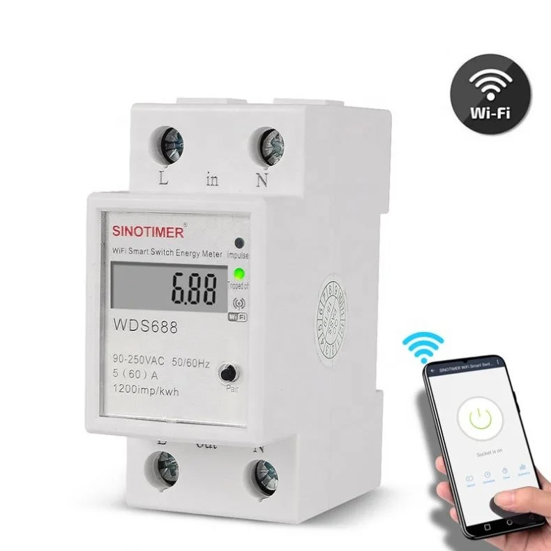 Цифровой измеритель мощности кВт/ч Din-рейка умный с Wi-Fi пульт дистанционного управления на ваттах приложение Tuya 110 В 220 переменного