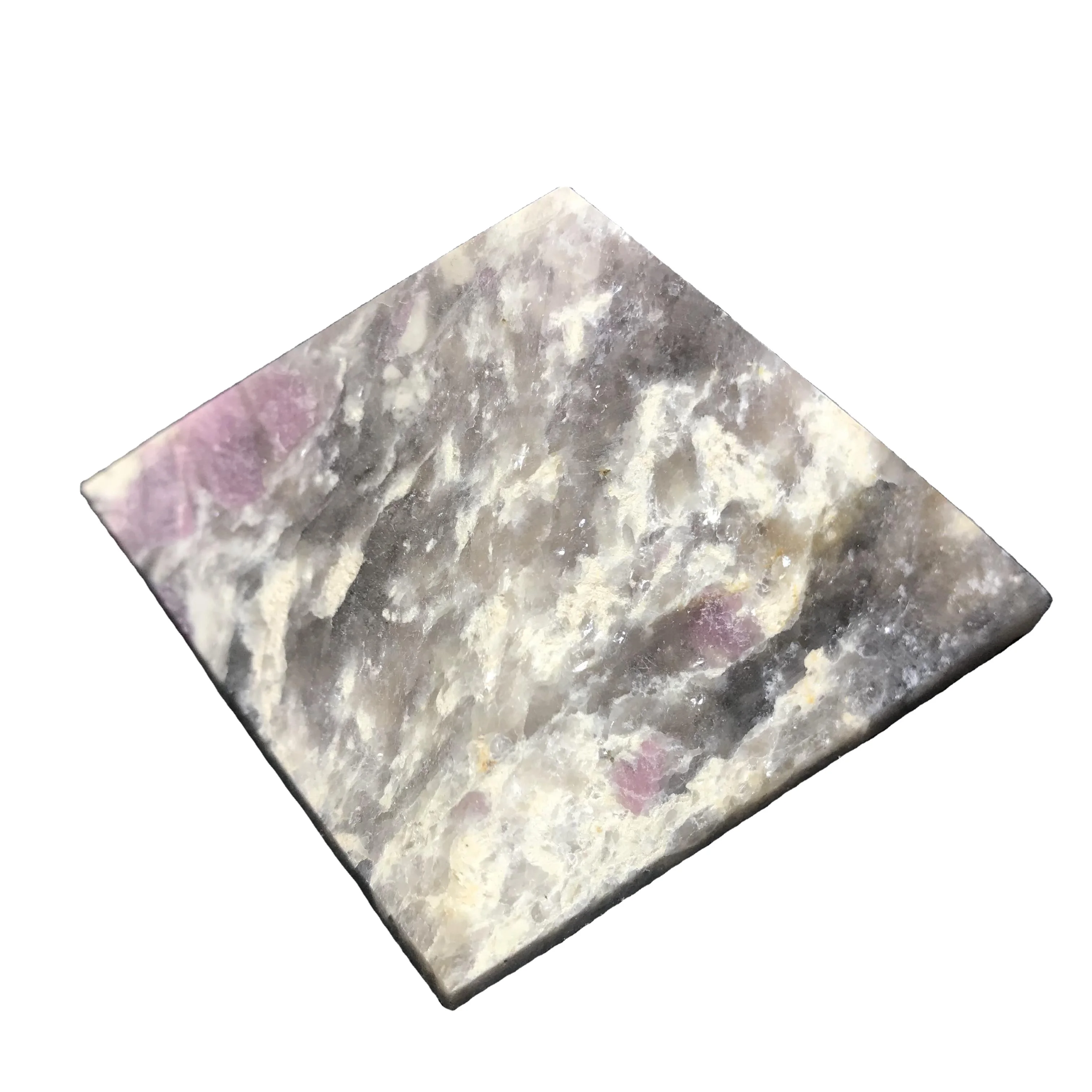 
Natural pink tourmaline quartz pyramid plum pyramid 