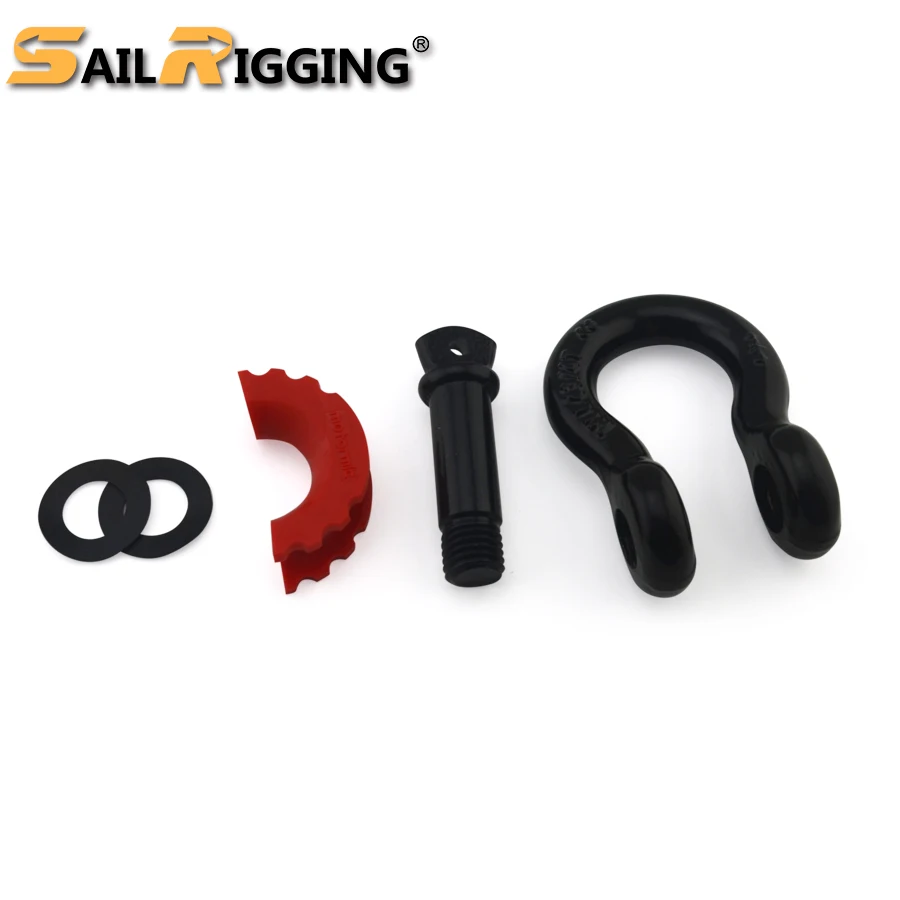 
4.75 Ton US Type G209 High Polished Colorful Painted Hitch Receiver Towing winch Shackle D Ring Bow Shackle 