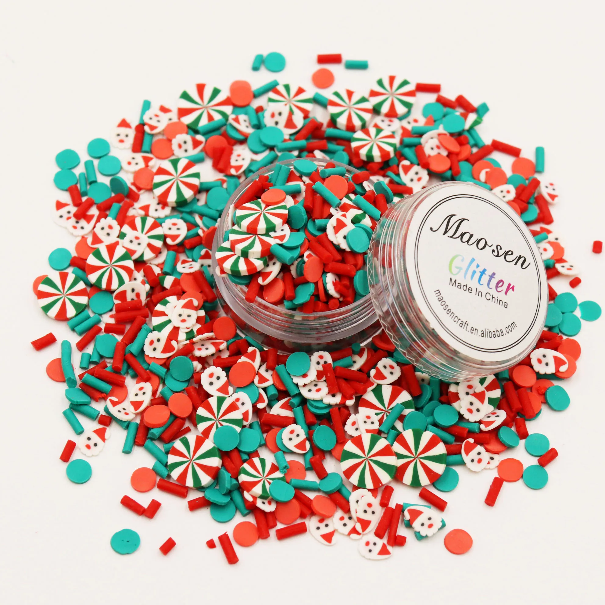 New Arrival Polymer Clay Assorted Candy Slices Christmas Sprinkles For Crafts Accessories