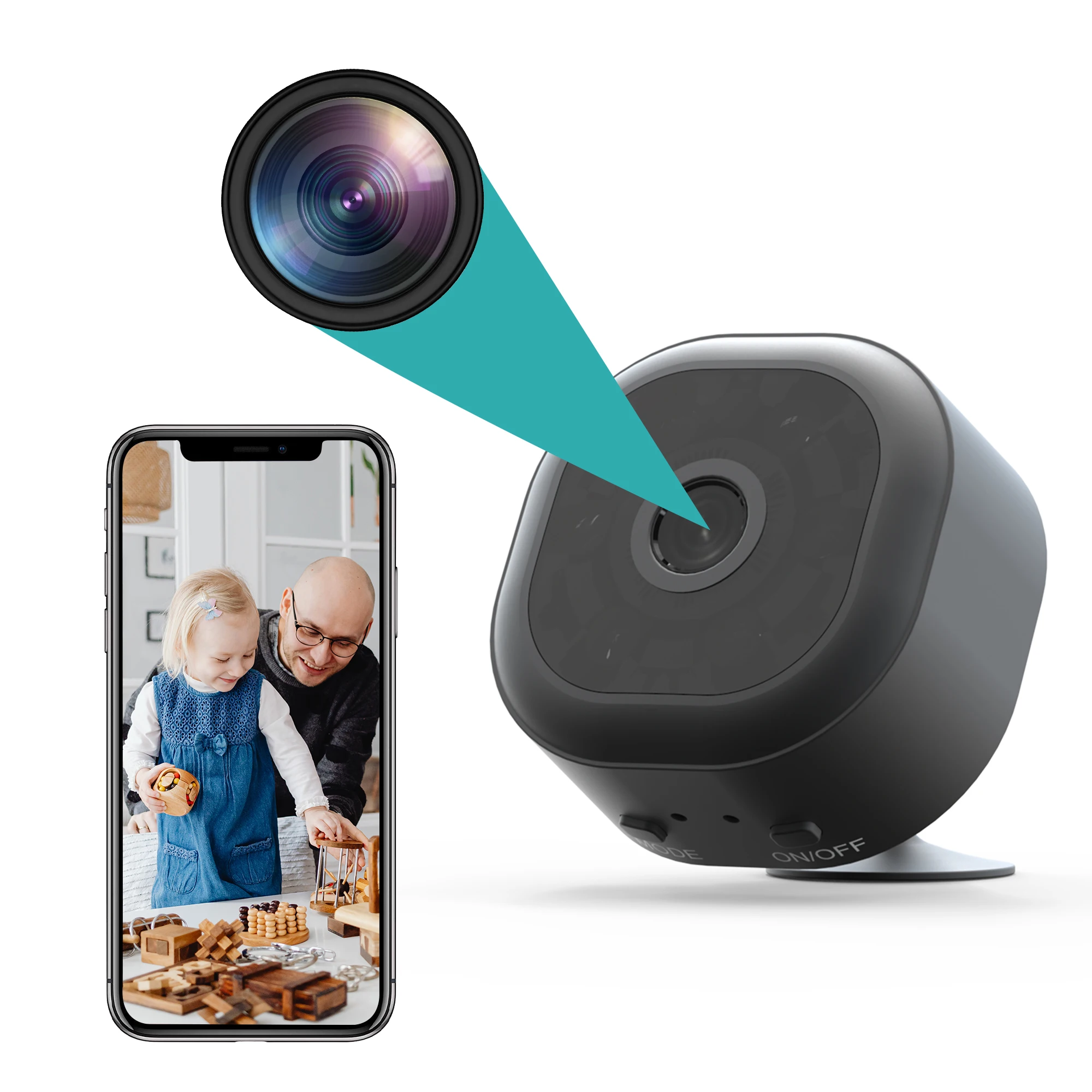 1080p беспроводная Wi-Fi мини-камера ночного видения видеонаблюдения для дома