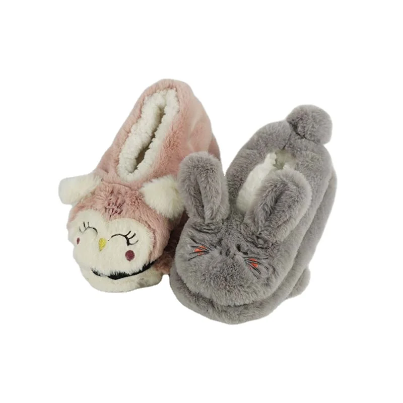 Furry Cute Owl Rabbit Fleece Soft Sole House Fashion Faux Fur Fluffy Womens Slippers