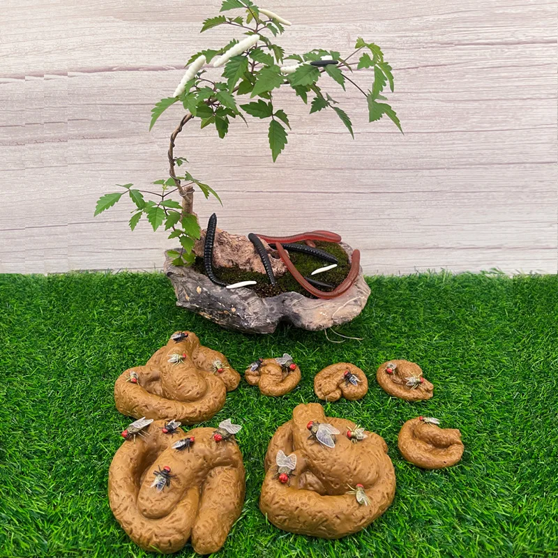 2406 mingzhen poop PVC dog fly bug stink pack disgusting Halloween prank toys