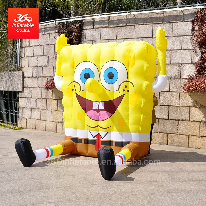 
Fixed Lovely Inflatable Advertising Spongebob Cartoon, Giant Customized factory price Inflatable mascot cute Spongebob for sale 