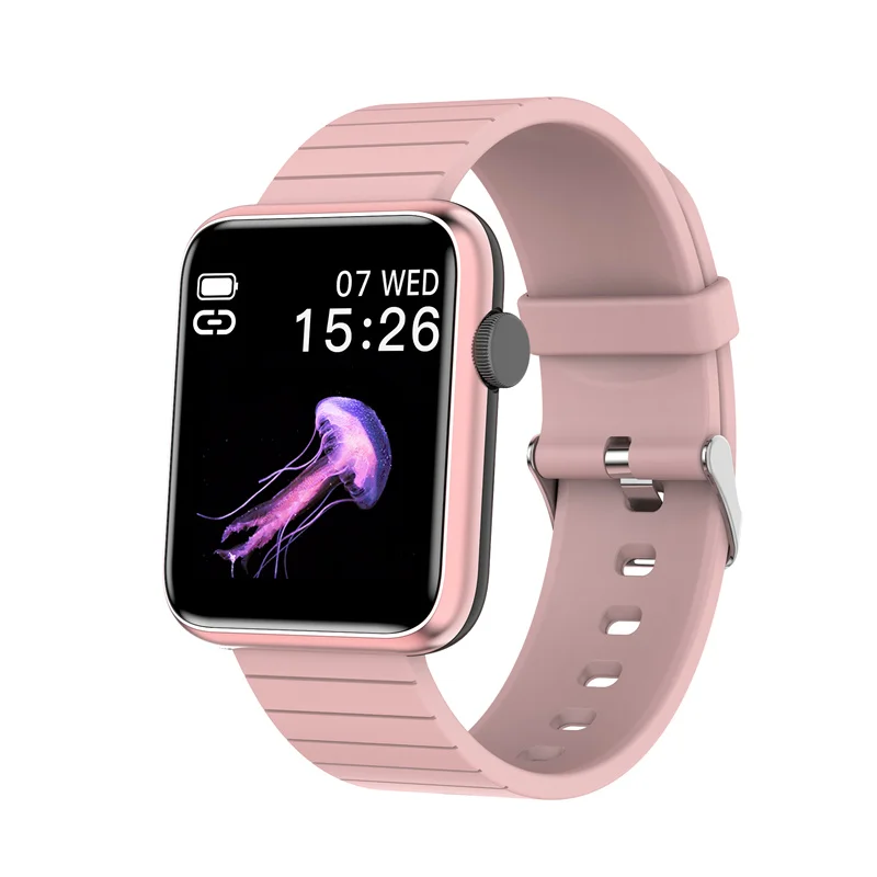 Manufacturer OEM Blood Pressure Monitor Care Color Screen Square Cheap Watches for Android IOS