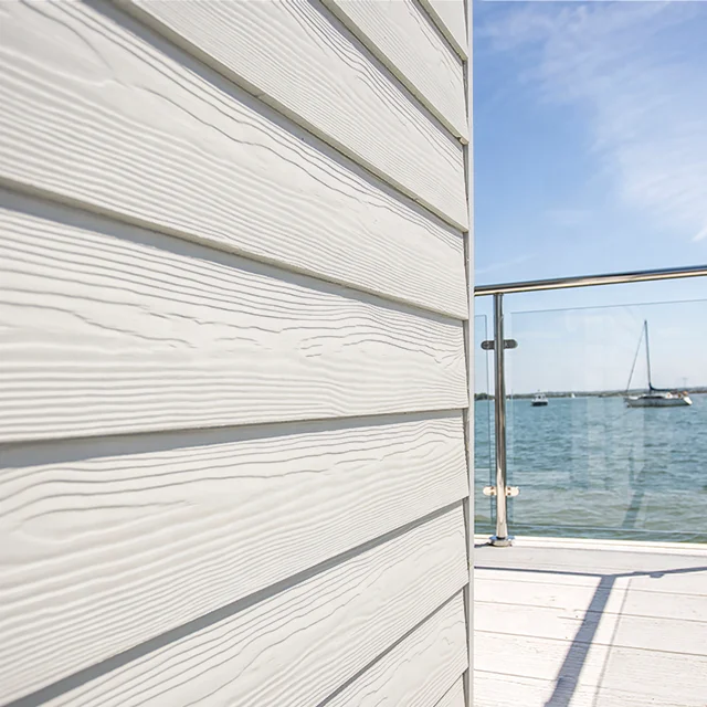 Traditional Wood Grain Cement Board Fiber Cement Board Villa House Exterior Wall Siding