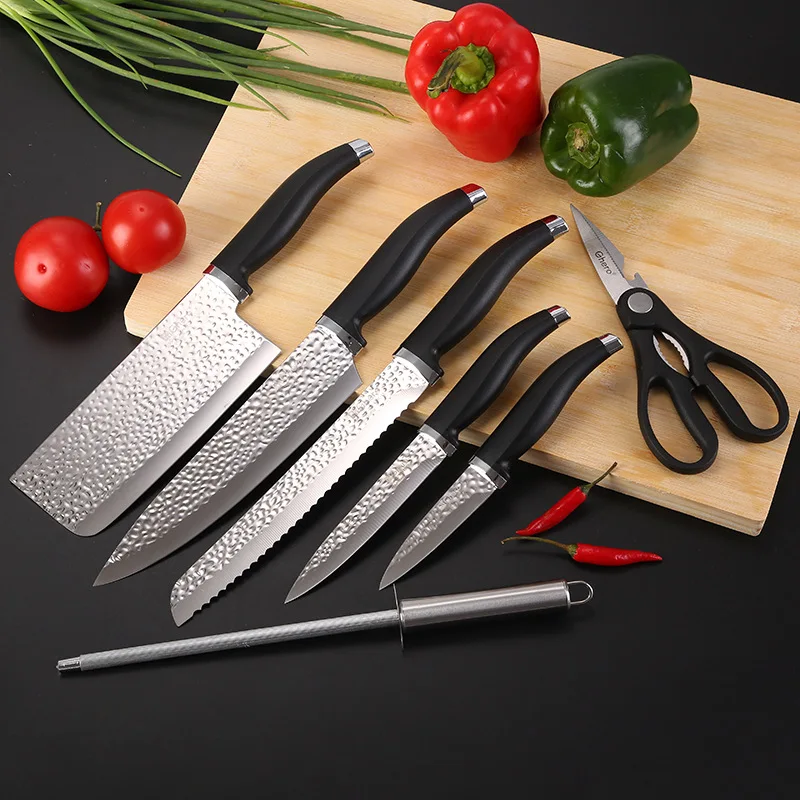 Stainless steel kitchen knives 8-piece set bone-cutting knife kitchen knife cleaver slicer kitchen set