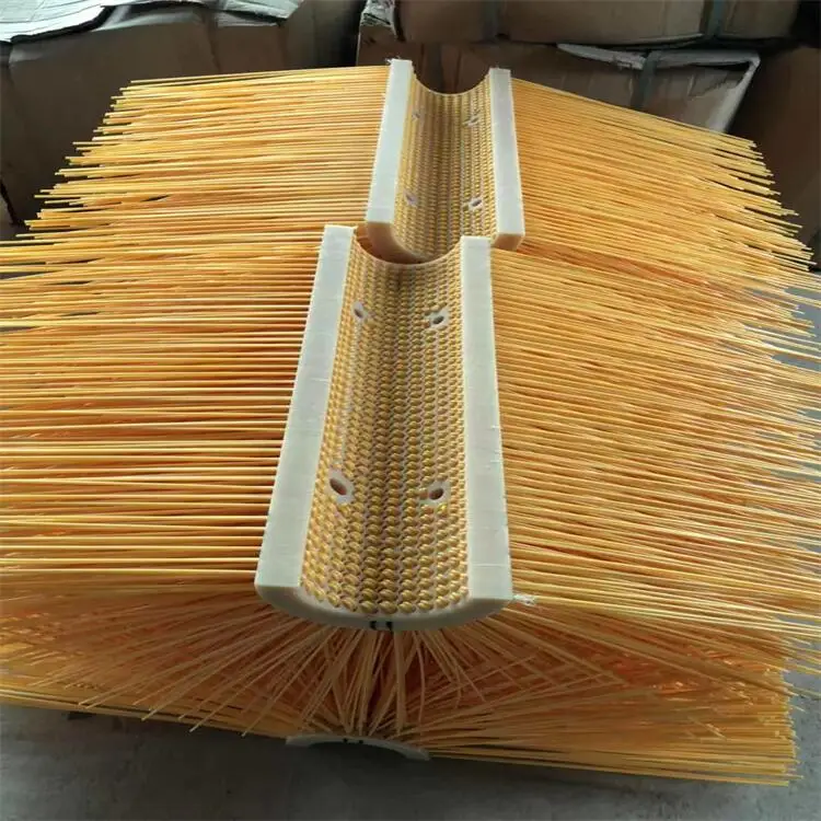 Polishing brush roller with shot blasting machine for Marine manufacturing equipment wear-resistant clean nylon brush roller