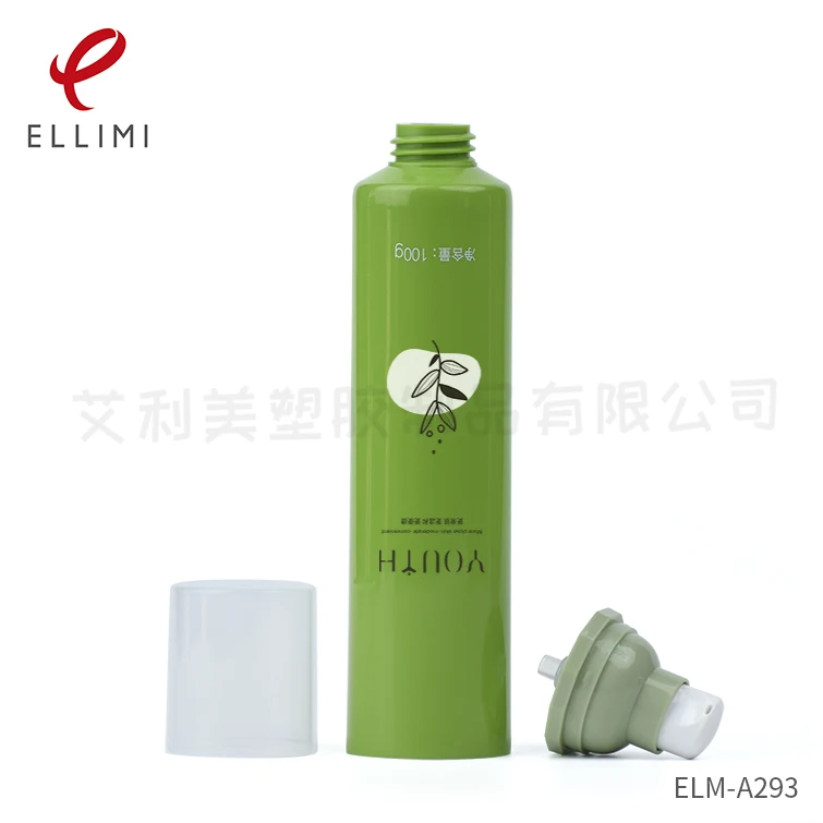 40mm  Edge Pump Head Tube ELM-1096 for Face Wash Hand Cream Body Lotion Plastic Tube with PP Pump Cap