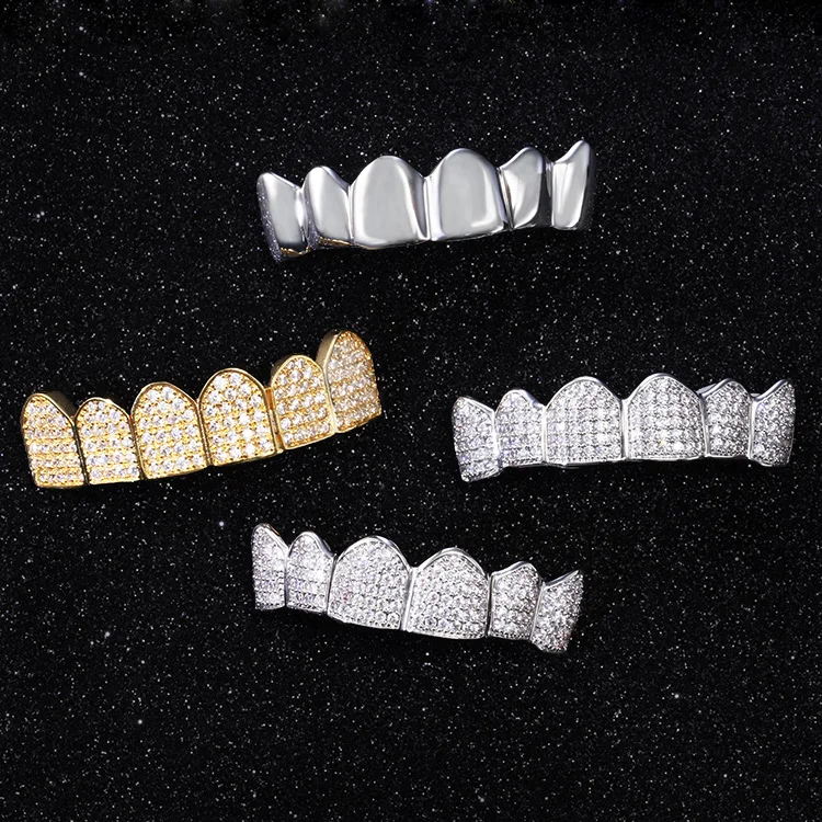 Yu ying персонализированные мужские в стиле хип-хоп 14k белое золото со льдом 18K позолоченный Муассанит Алмазный Грилл для зубов