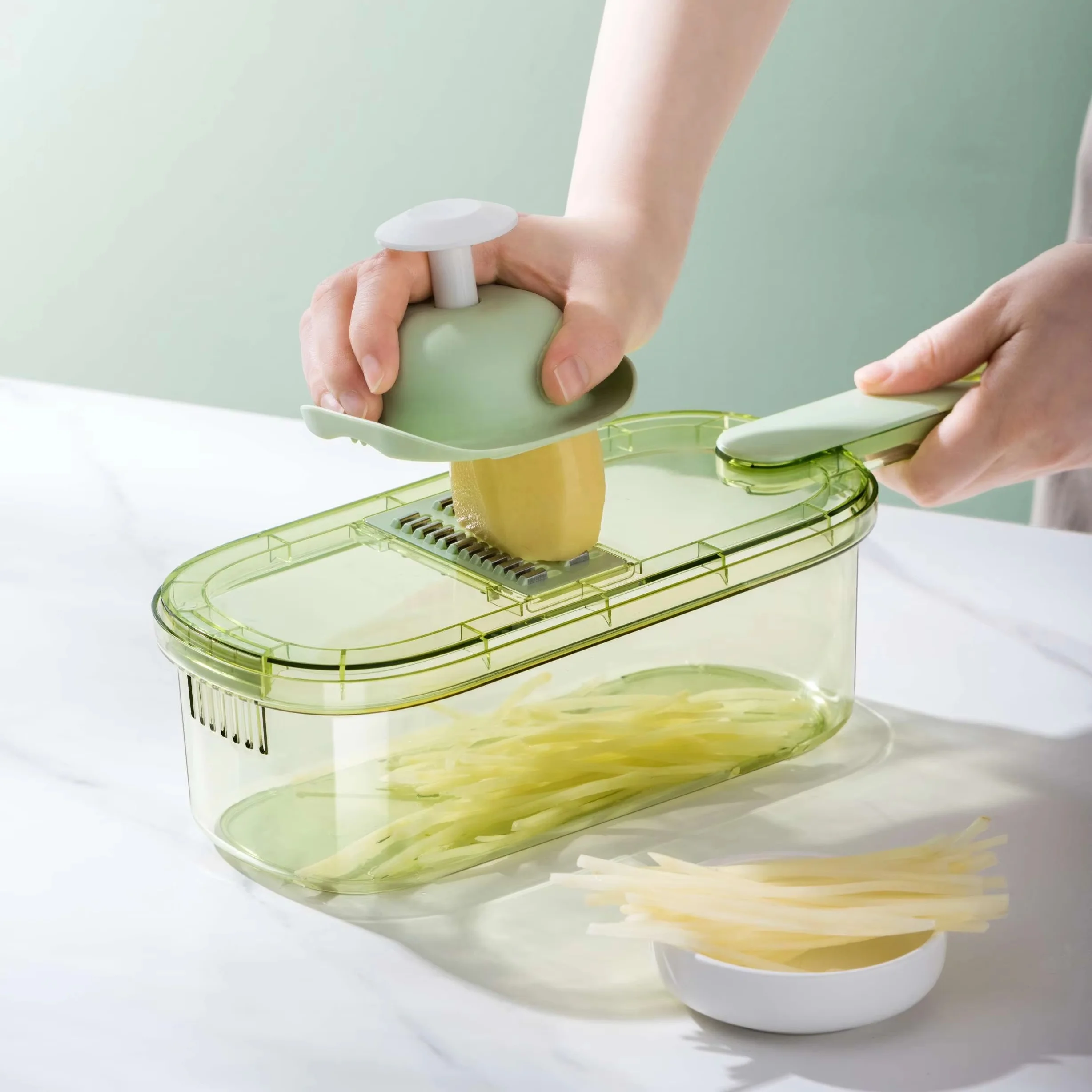 Прозрачный пластиковый кухонный комбайн 6 в 1