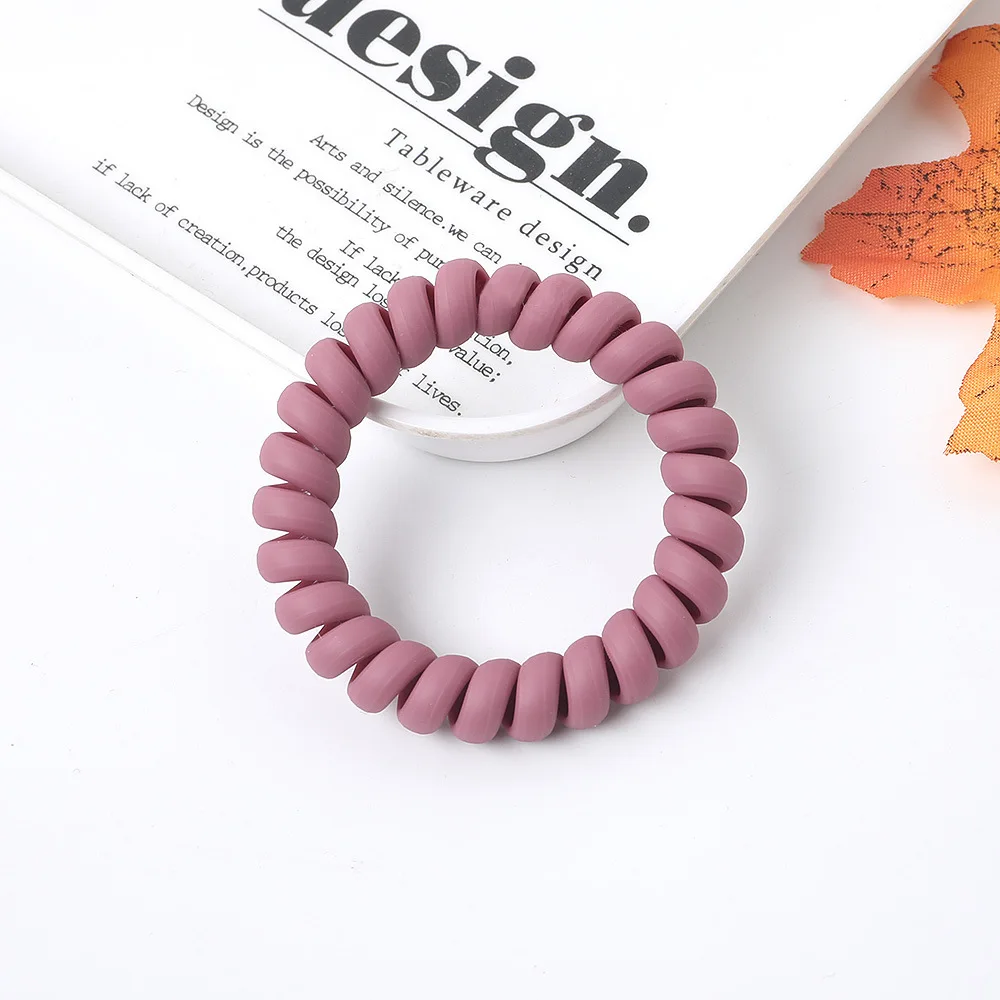 INS Telephone Wire Elastic Hair Band  Cord Rubber Band Hair Tie Stretch Head Band