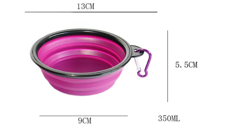 Hot Sale Foldable Silicone dog bowl Pet Water Bowl Collapsible Travel Dog