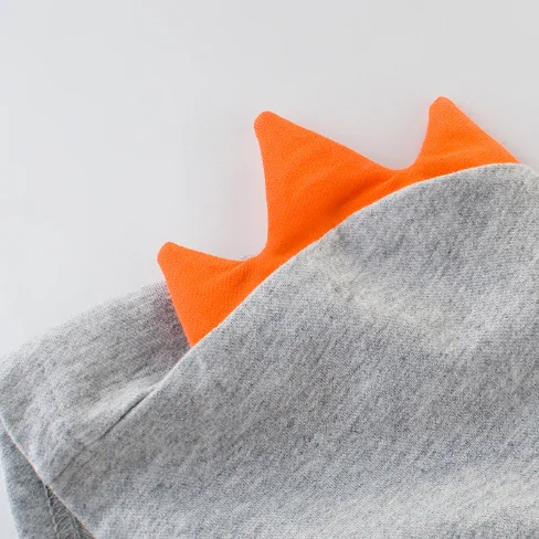 
New Arrival Cartoon Dinosaur Printed Zipper Boys Jacket With Hooded 