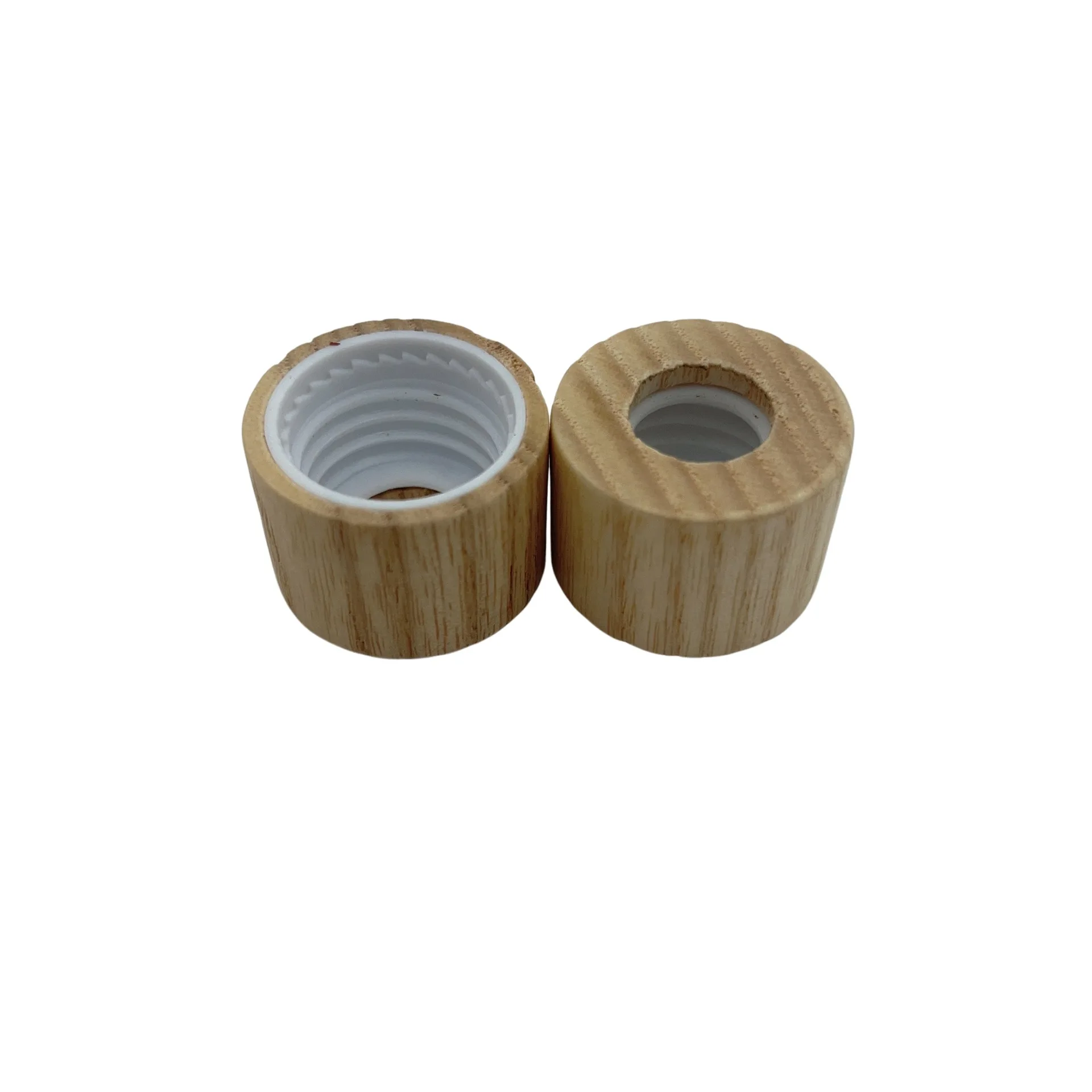 NEWFACCO Wooden Cosmetic Packaging Essential Oil Bottle Caps 18mm Bamboo Bottle Cap