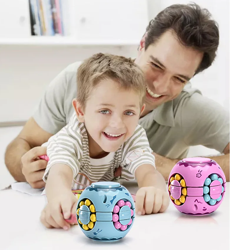 Hot sale Puzzle Ball Creative Rotating Magic Bean Hand Spinner Stress Relief Fidget Toys for Kids