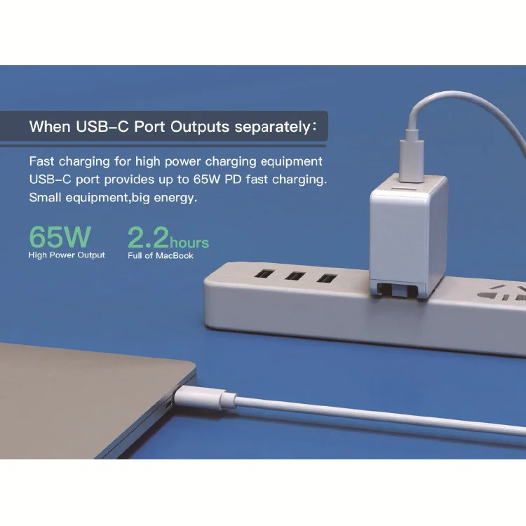 Amazon New Arrival Top Seller 60W PD 3.0 USB Type C Fast Charging Wall Charger Dual Adapter Universal For Iphone Android