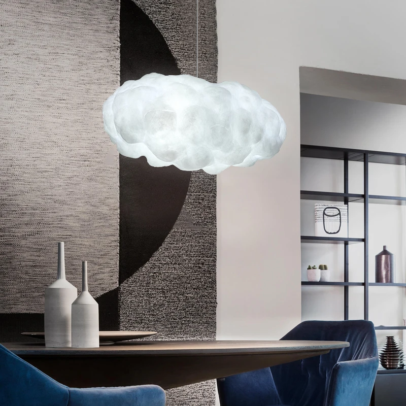
Modern Dreamlike Effect Mounted Cloud Shade Lighting RGB Bar Cafe LED Decorative Pendant Lamp Light for Indoor Living Room 