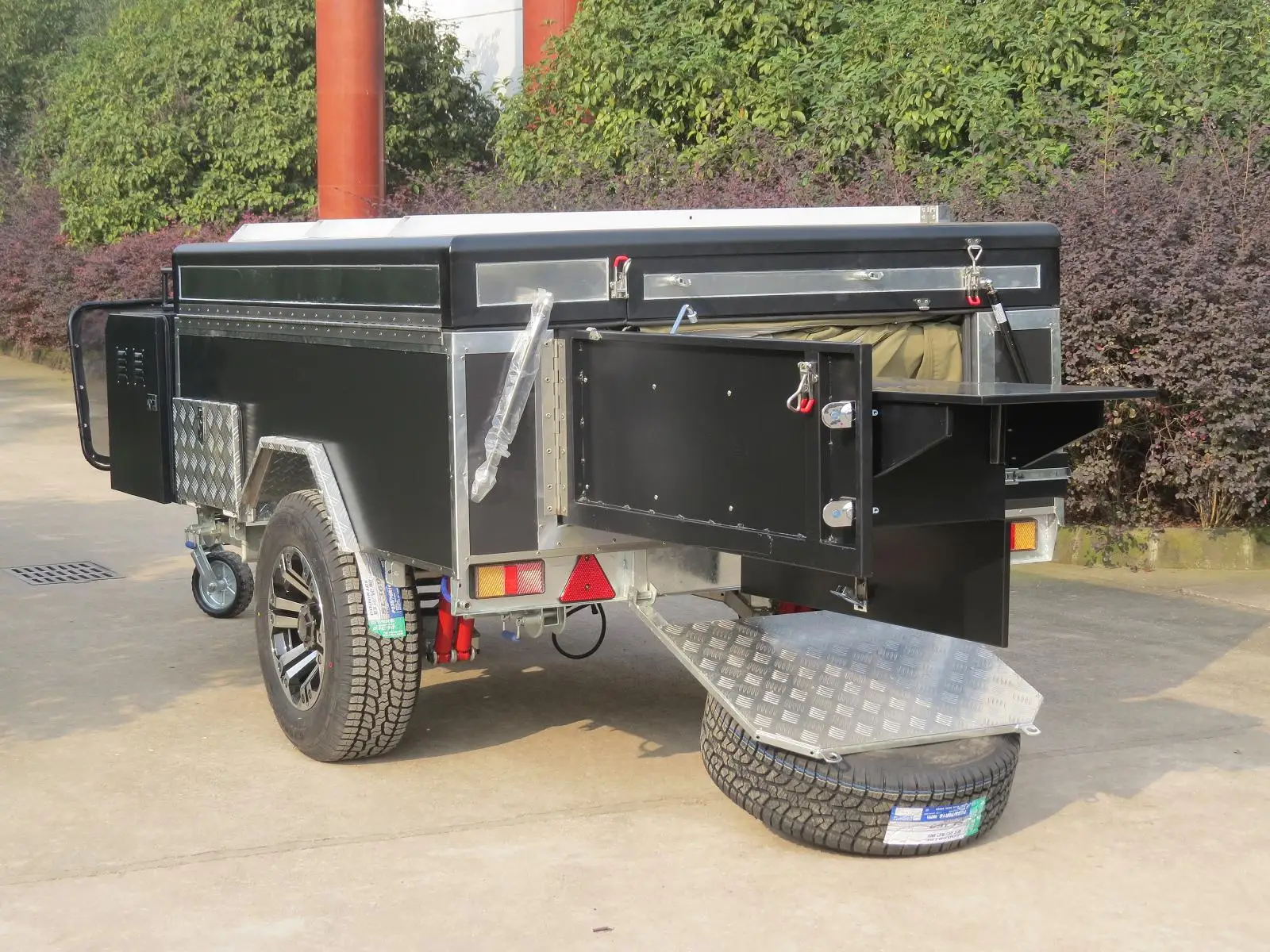 double fold Big family caravan trailer