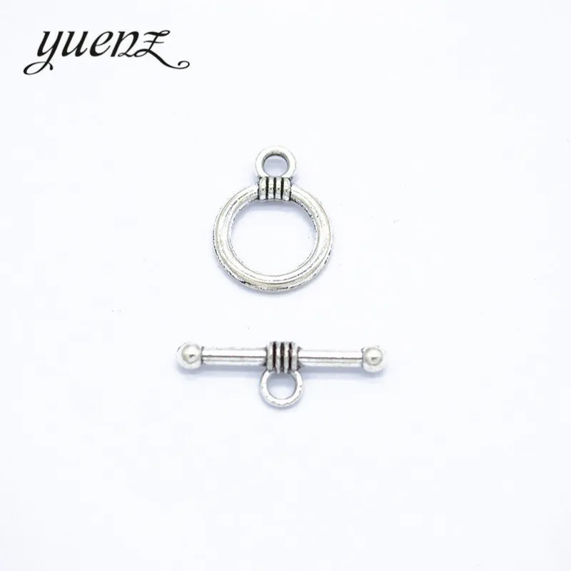 YuenZ Antique Silver Round-shaped OT Toggle Clasp Metal Fastener Bracelet For Jewelry Making DIY Accessories V212