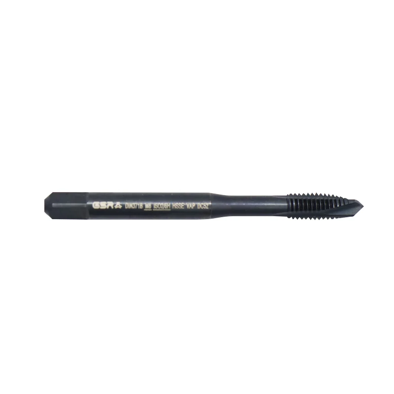 Machine taps DIN371 Form B HSS spiral point fully ground Nitried thread cutting tool VAP black oxide  M3-M10