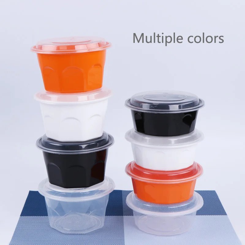 Hot Sale New Soup Container Customized 1250 1000 1500 Ml Pp Noodles Bowl Hot Food With Two Layer Lids disposable lunch boxes