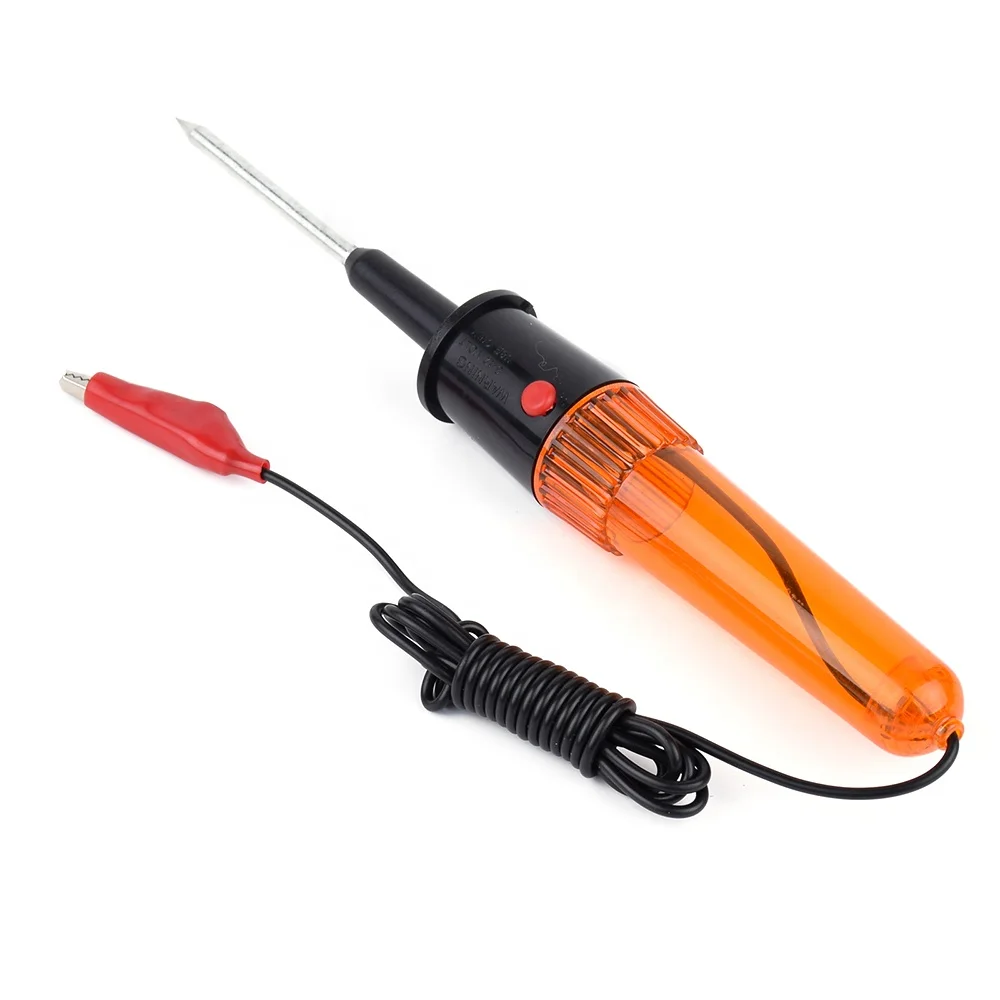 Automotive electric CIRCUIT TESTER 6V 12V voltage tester pen Probe ground lead with clip for any vehicle repair kit