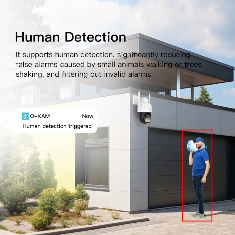 Wireless 4MP HD Smart CCTV Camera Dual Band WiFi Outdoor Security Night Vision PTZ Cloud Storage CMOS Sensor NVR SD Card Options