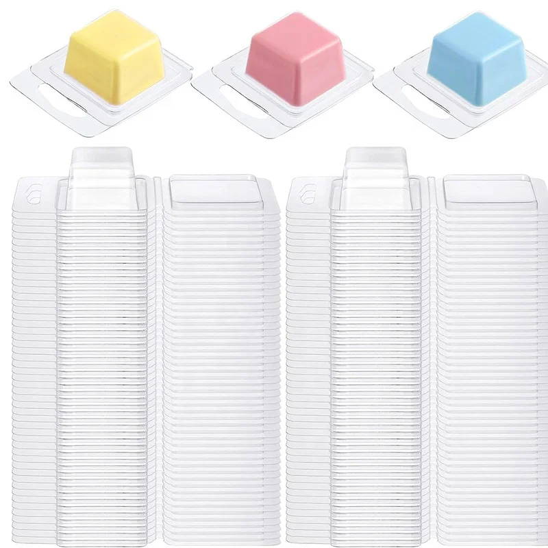 PVC Clamshell Packaging Clear Blister Packaging Box Empty Plastic Wax Melt Clamshells Single for Wickless Wax Melt Candles